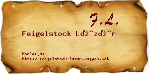 Feigelstock Lázár névjegykártya